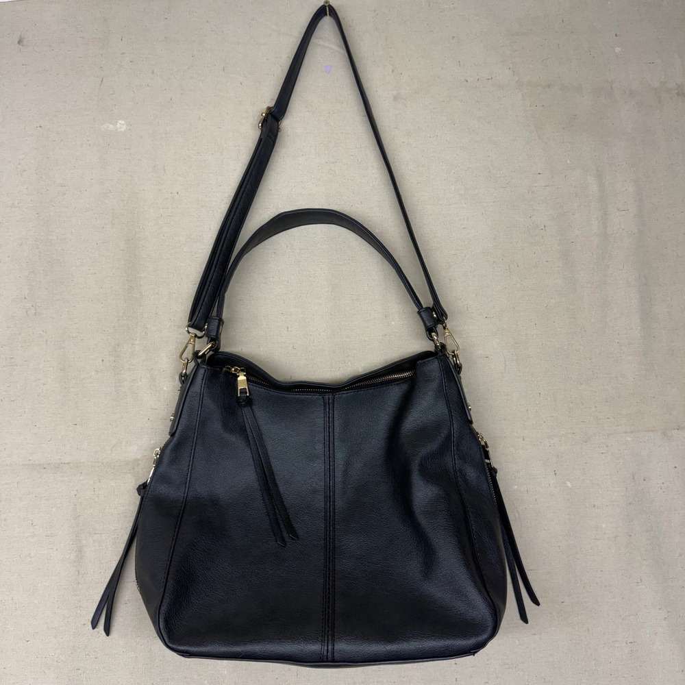 Realer Vegan Faux Leather Hobo Bag Gold Hardware Crossbody Shoulder Purse